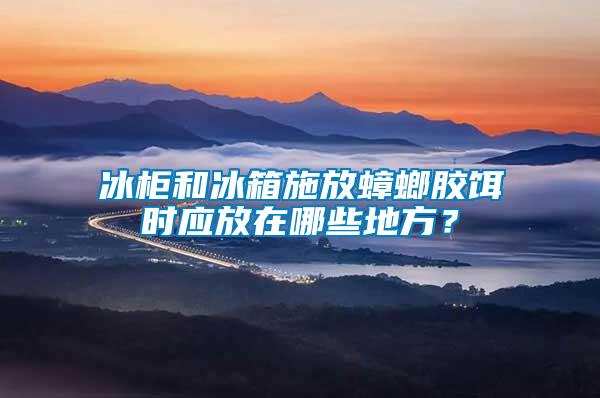 冰柜和冰箱施放蟑螂膠餌時應放在哪些地方？
