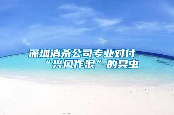 深圳消殺公司專業對付“興風作浪”的臭蟲