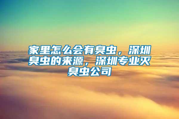 家里怎么會有臭蟲,深圳臭蟲的來源,深圳專業(yè)滅臭蟲公司