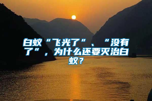 白蟻“飛光了”、“沒有了”,為什么還要滅治白蟻?