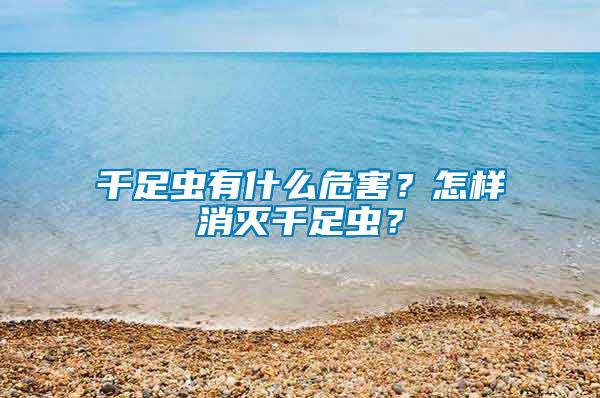 千足蟲有什么危害?怎樣消滅千足蟲?