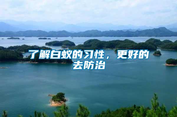 了解白蟻的習(xí)性,更好的去防治