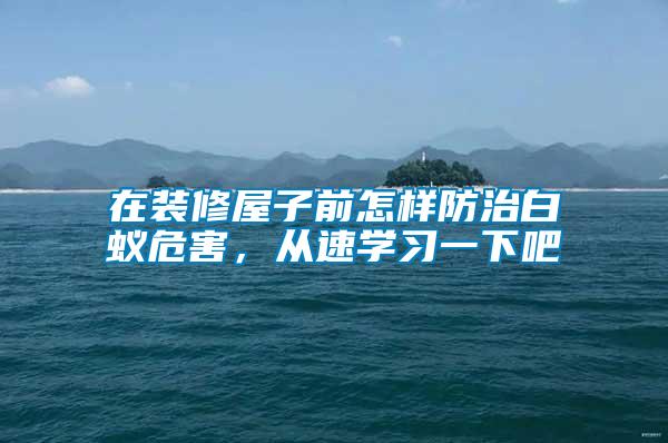 在裝修屋子前怎樣防治白蟻危害,從速學習一下吧