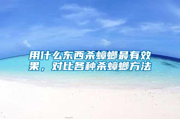 用什么東西殺蟑螂最有效果，對比各種殺蟑螂方法