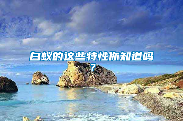 白蟻的這些特性你知道嗎？